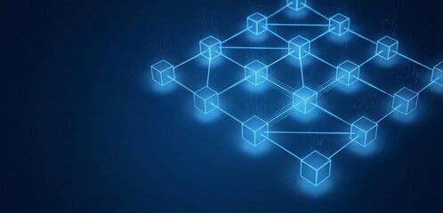 Blockchain Technology Concept with Secure Digital Network