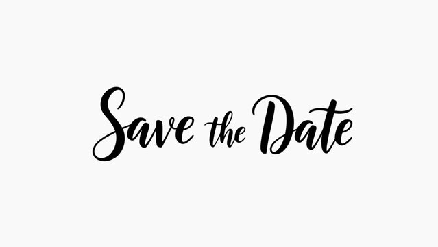 Elegant save the date calligraphy design with a modern and stylish look - Powered by Adobe