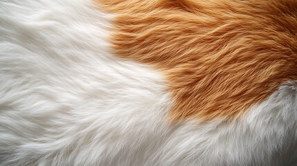 Close-up of orange and white fur
