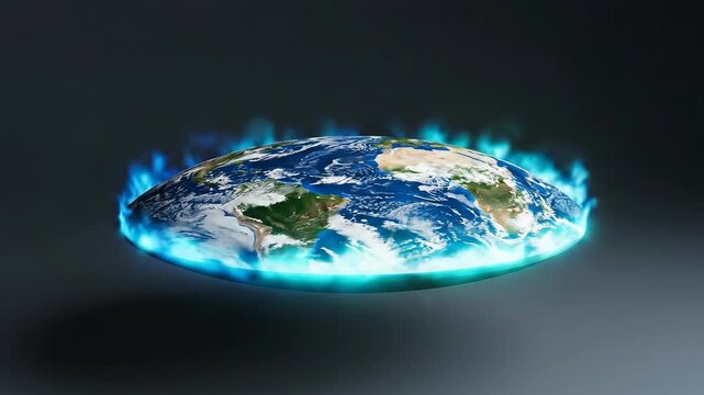 Flat earth map depicts a flat planet, suitable for digital design, conspiracy theory concept, educational purposes, and controversial topics.