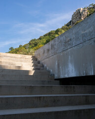 walkway stairs outdoor and background photo stock