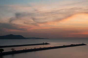 Beautiful clouds with blue sky background. Nature weather