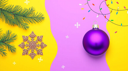 new year background with christmas balls