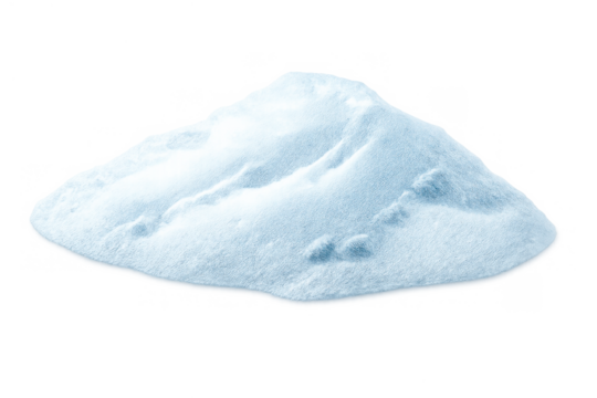 White snow pile or drift of fresh powder snow isolated on transparent background, winter weather concept - Powered by Adobe