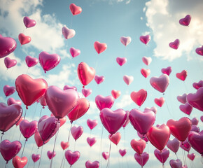 valentine background with hearts