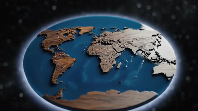 Flat earth map depicts a flat planet, suitable for digital design, conspiracy theory concept, educational purposes, and controversial topics.