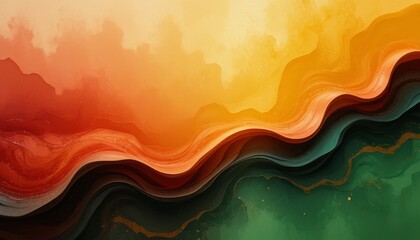 Abstract background with red, yellow and green against black background with copy space , to Celebrate Black History Month , juneteenth , kwanzaa