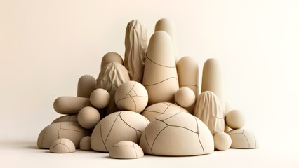 Light effect white weapon pile art scene illustration