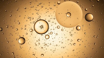 Golden droplets on surface
