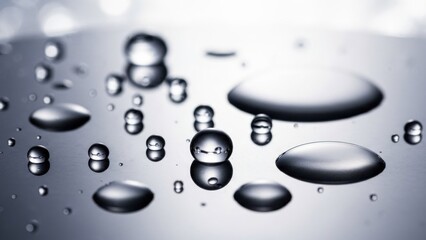 Water droplets on a surface