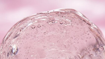 Close-up of bubbles on a pink surface