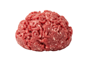 Freshly Ground Meat Displayed on a Rose Colored Surface Depicting Raw Food