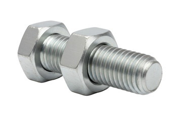 Macro Photography of a Metal Bolt and Nut, Industrial Fastener, Hardware Detail