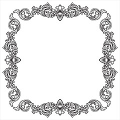 Ornamental Baroque Frame with Elegant Style