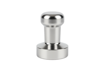 Metallic Tamper Isolated Against a Gradient Surface with Reflective Light Details