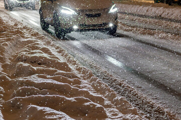 Fototapeta na wymiar snow-covered road