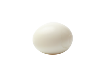 Minimalist egg-shaped form on soft surface, showcasing smoothness and subtle highlights