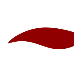 Red Abstract Wave Curve Design Element PNG - Modern Vibrant Flowing Line Isolated on Transparent Background