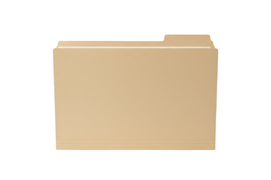 Minimalist representation of a beige manila folder for document storage and organization