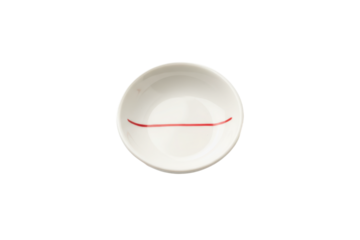 Minimalist White Bowl With a Thin Red Line Design Elegant and Simple