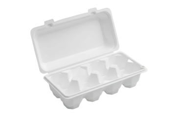 Open Empty Egg Container with Diminutive Grooves for Secure Transportation