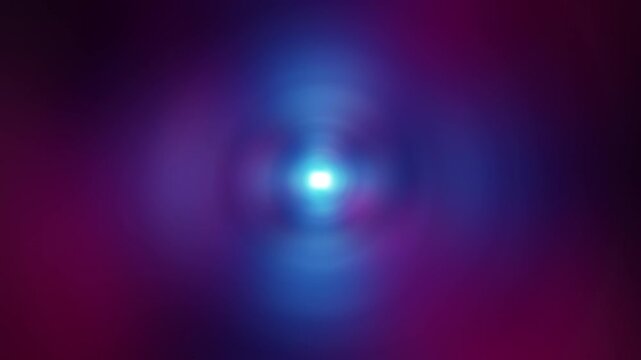Loop glow neon blue pink radial shine flare light blurred gradient moving hypnotic spiral abstract background. 4K seamless loop center psychedelic spiral and rotation. Circular radial hypnotic 