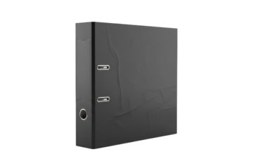 Sleek Black Binder Emphasizing Organization and Professionalism in a Minimalist Setting