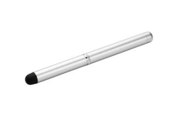 Sleek metallic stylus pen featuring a refined and contemporary design with a minimalist aesthetic