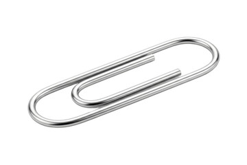 Sleek Metallic Paperclip Elegantly Displayed on a Subtle Gray Surface