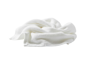 Soft Textured White Towel Drape with Gentle Folds in Minimalist Setting