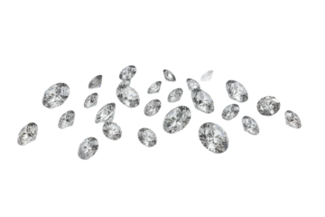 Sparkling array of cut gemstones showcased on a neutral polished surface for luxury designs