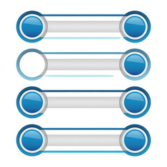 Obraz premium Blue connected circles icon isolated on transparent background isolated on transparent background