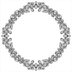 Ornamental Floral Frame with Classic Style