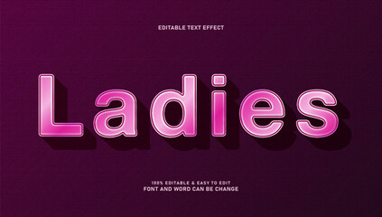 Pink Glossy 3D Editable Text Effect on Dark Purple Fabric Texture Background