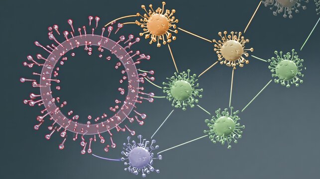 Visualizing Molecular Recognition: A Detailed Diagrammatic Representation of the Specific Binding Interaction Between a Virus Surface Antigen and a Neutralizing Antibody, Illustrating Key Structural a