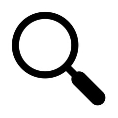  Magnifying glass icon. Simple search symbol