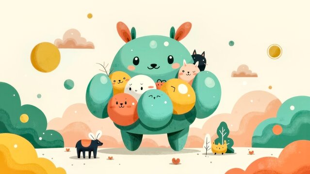 Light effect color beast scenery art scene illustration