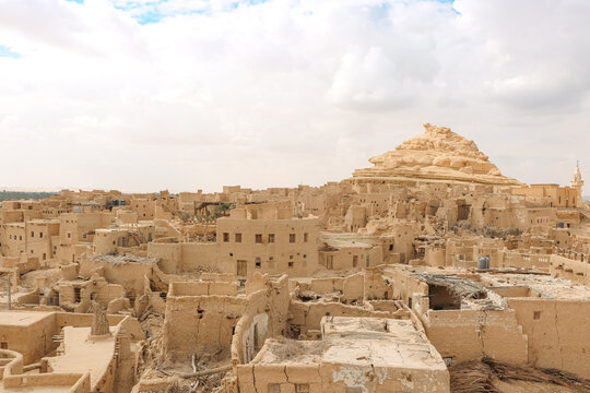 Ruins of the ancient city of Shali in the Siwa Oasis, western Egypt