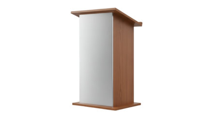 Wooden Podium with White Front Panel lectern speaker
