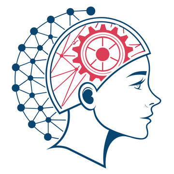 Modern ai technology logo design featuring eps file metadata information