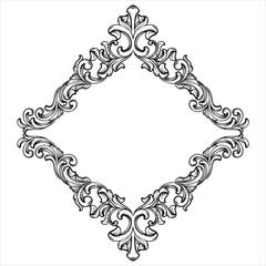 Royal Baroque Decorative Frame Design