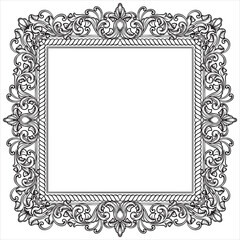 Elegant Victorian Frame with Floral Ornament