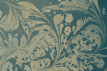 
Traditional Turkish Ebru art background with colorful abstract flowers and liquid ink texture