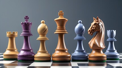 Elegant Golden Chess Award with King Piece Detail in Flat Design