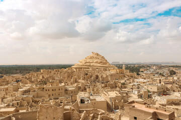 Mountain of the Dead and the ruins of the city of Shali in the Siwa Oasis, Egypt © Mohamed