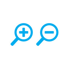 Obraz premium Zoom In Zoom Out Icon – Magnify Scale Control Symbol
