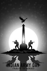 Indian Army Day Memorial Poster Honoring Brave Soldiers