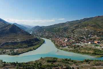 Scenic View Of Confluence Of Aragvi And Kura Rivers In Mtskheta © Vadim Volodin