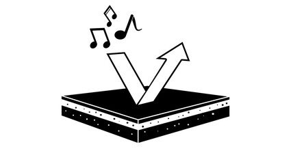 Soundproof material symbol, black isolated silhouette