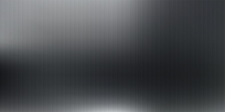 Corrugated metal texture with ribbed glass background and steel sheet pattern. Abstract window in silver and white 3D with fluted panel stripes. Premium wall ripple with blur, gradient light.